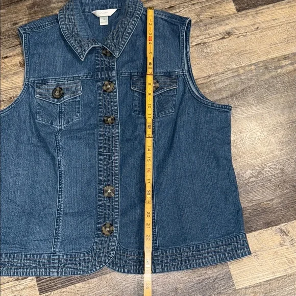 CJ Banks Blue Denim Vest - Picture 7 of 7